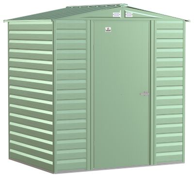 Arrow Select 6 ft. x 5 ft. Steel Storage Shed, Sage Green