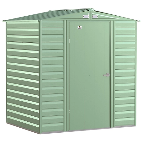 Arrow Select 6 ft. x 5 ft. Steel Storage Shed, Sage Green