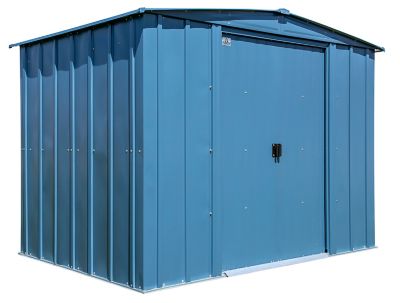 Arrow Classic 8 ft. x 6 ft. Steel Storage Shed, Blue Grey