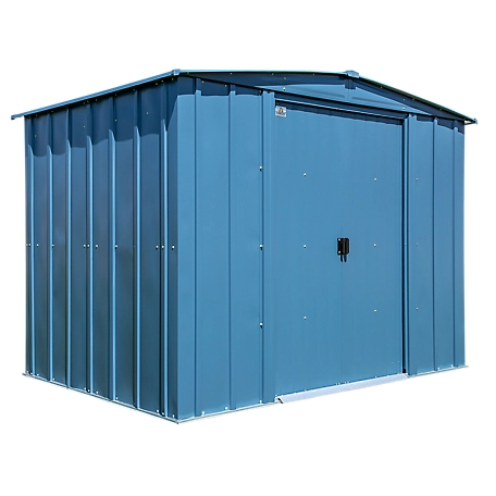 Arrow Classic 8 ft. x 6 ft. Steel Storage Shed, Blue Grey