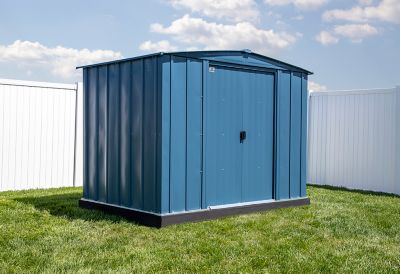 Image showing  Classic 8 ft. x 6 ft. Steel Storage Shed, Blue Grey