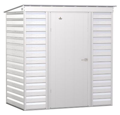 Arrow Select 6 ft. x 4 ft. Steel Storage Shed, Flute Grey