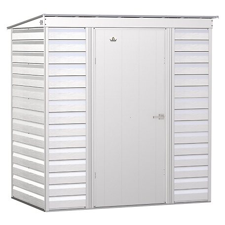 Arrow Select 6 ft. x 4 ft. Steel Storage Shed, Flute Grey