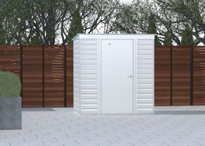 Image showing  6 x 4ft. Select Steel Storage Shed, Flute Grey