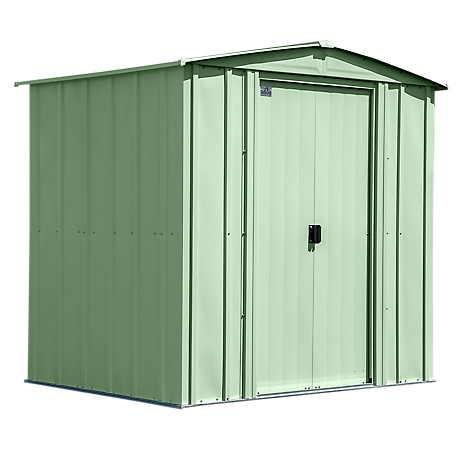 Arrow 6 ft. x 5 ft. Classic Steel Storage Shed, Sage Green