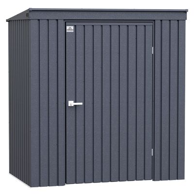 Arrow 6 ft. x 4 ft. Elite Steel Storage Shed, Anthracite