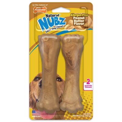 NUBZ Grande Peanut Butter Dog Chew Treats -  018214850137