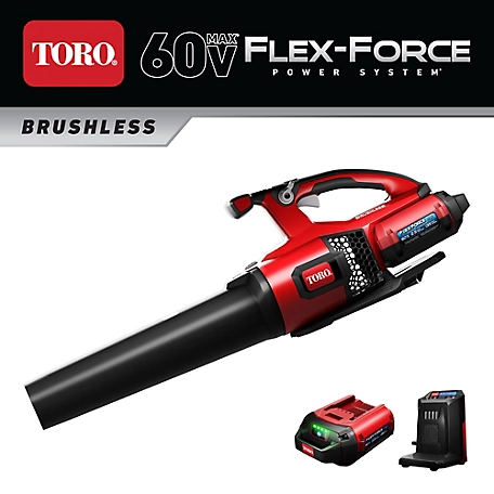 Toro 120 MPH/605 CFM 60V Max Flex-Force Cordless Brushless Leaf Blower, Battery and Charger Included