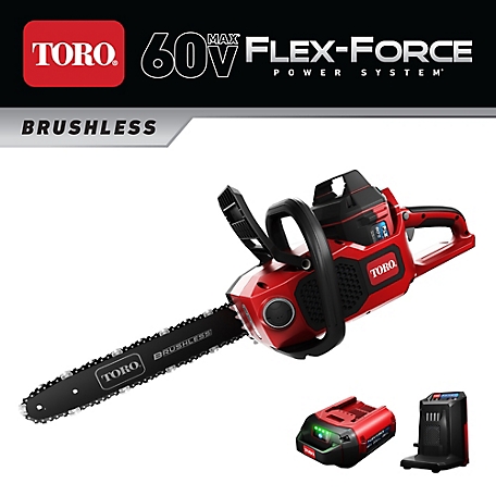 Toro 16 in. 60V Cordless Max Flex-Force Chainsaw, Battery and Charger Included, 51850