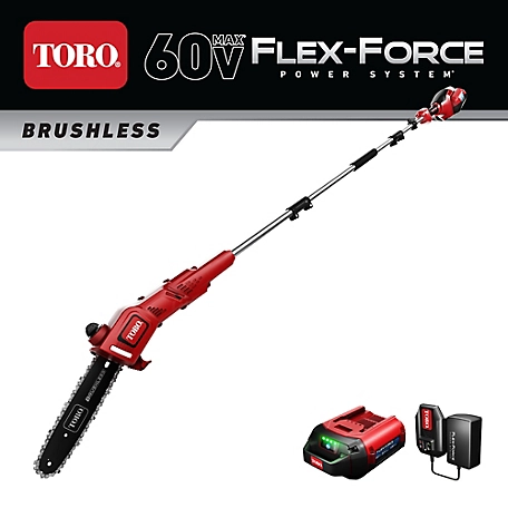 Toro 10 in. 60V Cordless Max Flex-Force Pole Saw, Battery and Charger Included, 51870