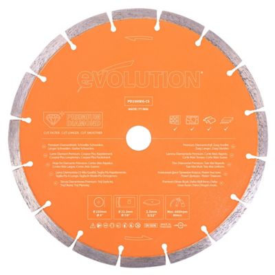 Evolution 9 in. 16-Tooth Premium Concrete Saw Segmented Edge Diamond Blade