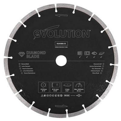 Evolution D255SEG-CS 10 in. Concrete Saw Segmented Edge Diamond Blade