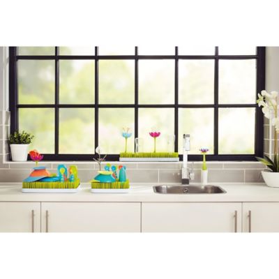 Image showing  Boon GRASS Countertop Drying Rack, Spring Green