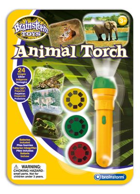 Brainstorm Toys Toy Animal Flashlight and Projector with 24 Animal Images