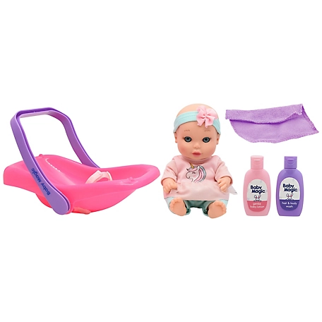 Baby Magic Tote Along Baby Bath Playset with Toy Baby Doll, Scented