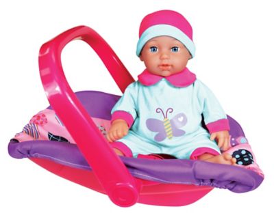 Image showing  11 in. Baby Doll Travel Playset, Baby Doll, Car Seat and Diaper Bag