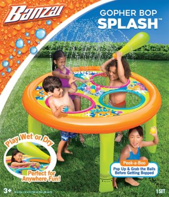 Banzai Gopher Bop Splash Sprinkler, Play Wet or Dry