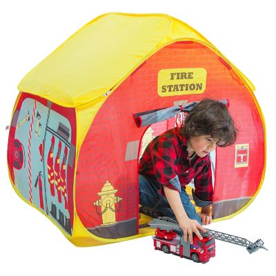 Image showing  Pop-it-Up Fire Station Play Tent with Street Map Playmat, 35.5 in. x 35.5 in. x 35.5 in.