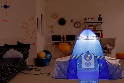 Image showing  Pop-It-Up Rocket Play Tent with Lights