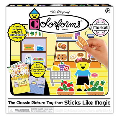 Colorforms Market Picture Playset, The Classic Picture Toy That Sticks Like Magic