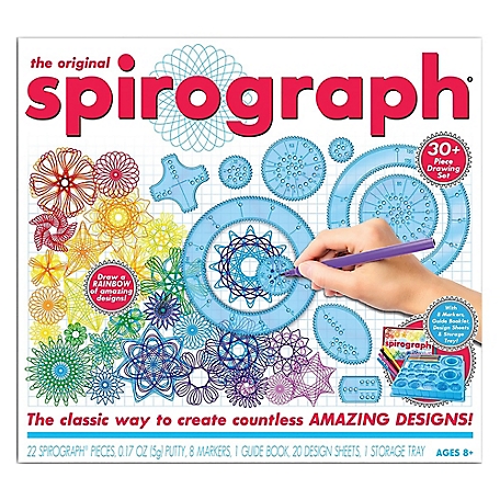 Kahootz The Original Spirograph Drawing Kit with Markers and Guide Book