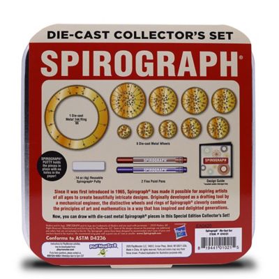 Image showing  Spirograph Die-Cast Collector's Tin with Precision Metal Drawing Pieces
