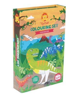 Tiger Tribe Dinosaur Coloring Set with Markers and Stickers