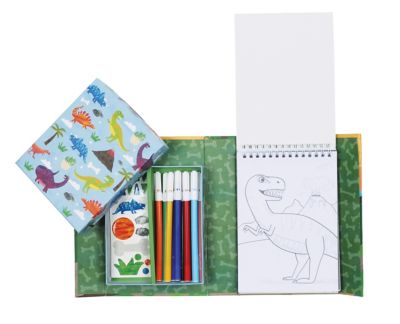 Image showing  Dinosaur Coloring Set with Markers and Stickers