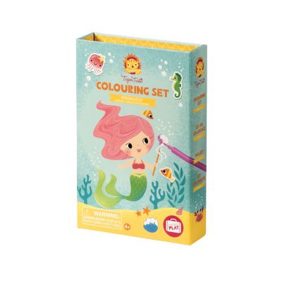 Image showing  Mermaids Coloring Set with Markers and Stickers