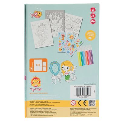 Image showing  Mermaids Coloring Set with Markers and Stickers