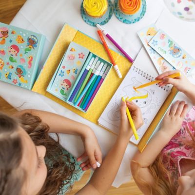 Image showing  Mermaids Coloring Set with Markers and Stickers