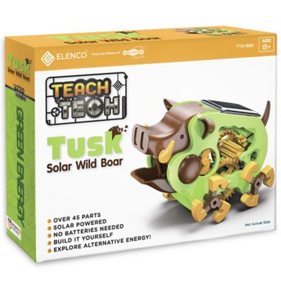 TEACH TECH Kids' Tusk Wild Boar Solar Robot Crawler STEM Building Set, 47 pc.