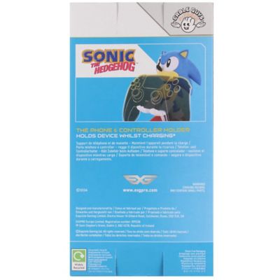 Image showing 4 th Exquisite Gaming Cable Guy Controller and Phone Holder, Classic Sega Sonic the Hedgehog, 8 in.