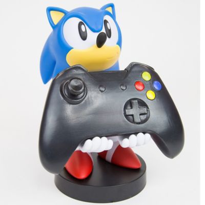 Image showing 7 th Exquisite Gaming Cable Guy Controller and Phone Holder, Classic Sega Sonic the Hedgehog, 8 in.