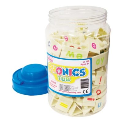 Image showing  Phonics Tri-Blocks Tub for Ages 5-6 Kindergarten 1st Grade Learning