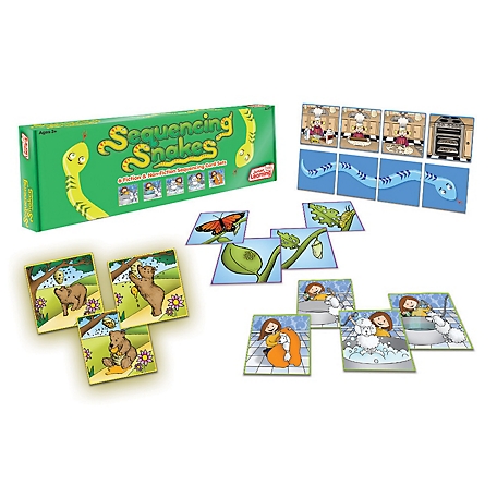 Junior Learning Sequencing Snakes for Ages 5-6 Kindergarten 1st Grade Learning