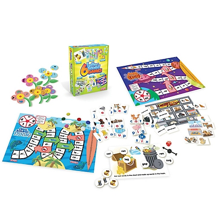 Junior Learning Letter Sound Games, Assorted Letter Sounds Games, 6 pc.