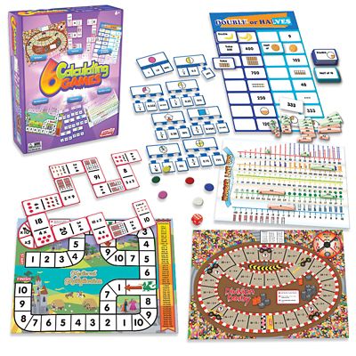 Junior Learning 6 Pc. Calculating Games, Assorted