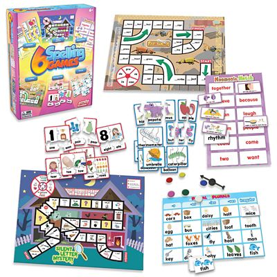 Junior Learning 6 pc. Spelling Games, Assorted