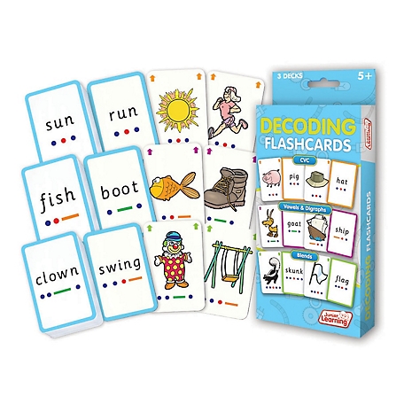 Junior Learning Decoding Flashcards, 162 Cards, Ages 5+