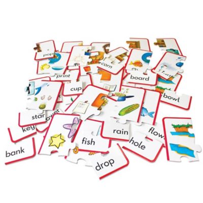 Image showing  Compound Word Learning Educational Puzzles, 12-Pack