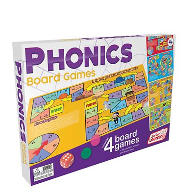 Junior Learning Phonics Board Games Set, 6 Counters, Ages 4-5