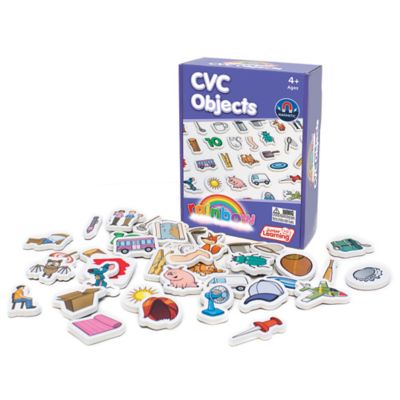 Junior Learning Rainbow CVC Objects Magnetic Foam Set, 40 Pieces