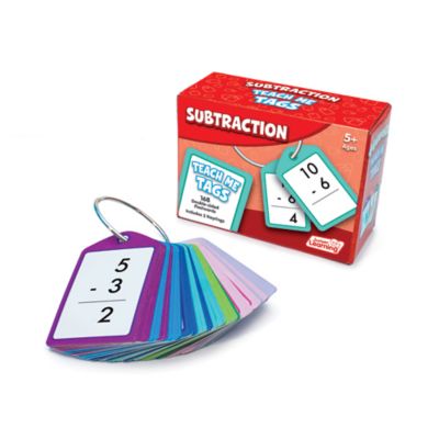 Junior Learning 168 pc. Subtraction Teach Me Tags Educational Flashcards