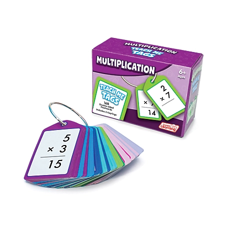 Junior Learning 168 pc. Multiplication Teach Me Tags Educational Flashcards