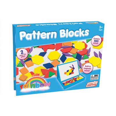 Junior Learning Rainbow Pattern Blocks - Magnetic Activities Learning Set