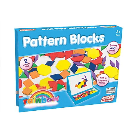Junior Learning Rainbow Pattern Blocks - Magnetic Activities Learning Set