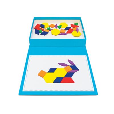 Image showing  Rainbow Pattern Blocks Magnetic Activities Learning Set