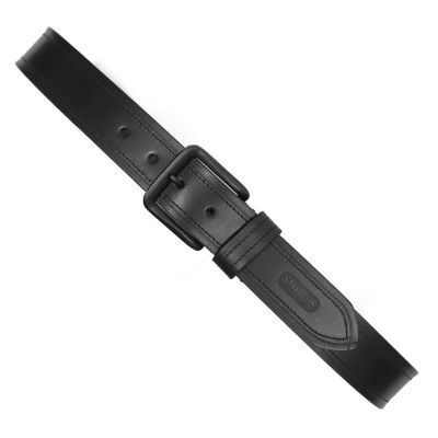 Image showing  Men's Full-Grain Stitched Leather Handcrafted in USA Belt with Embossed Logo Tip