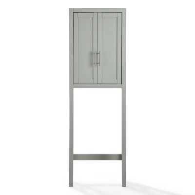 Image showing  22.13 x 68.25 x 8.63 in. Wooden Savannah Space Saver Over-the-Toilet Storage Shelf, White